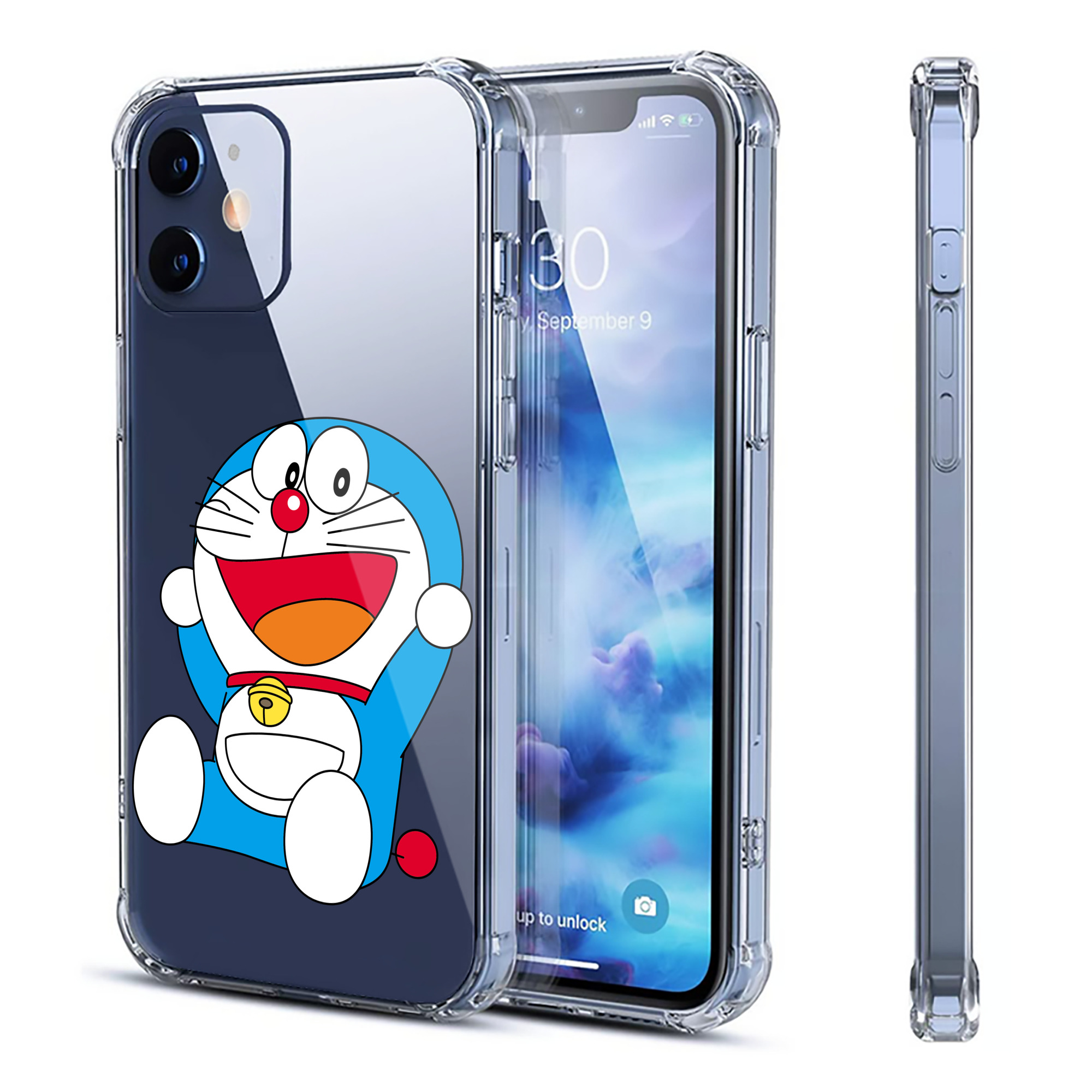 （画像用） ドラえもん Doraemon 【iPhone 12シリーズ対応】透明スマホケース（クリアソフトケース）
